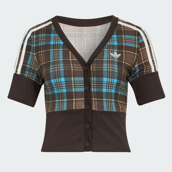 Veelkleurig CHECKED SHIRT MET V-HALS EN KNOOPJES