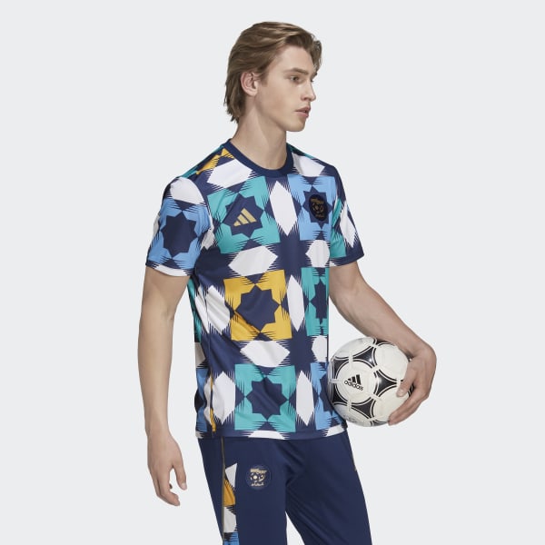 Azul Camiseta Prepartido Argelia