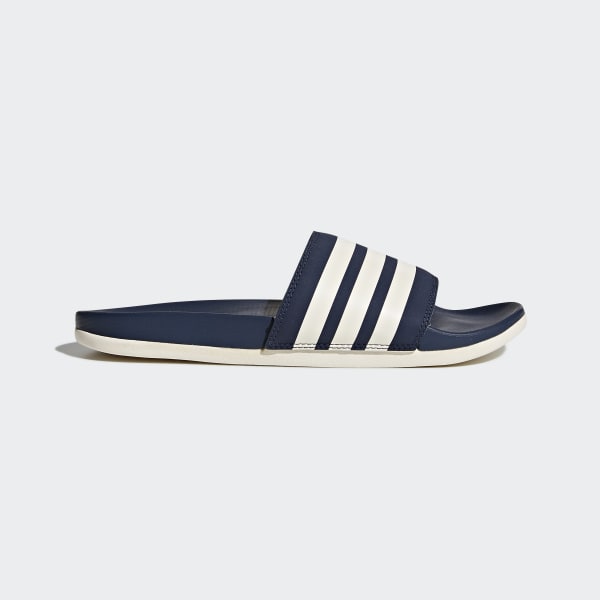 adidas Adilette Cloudfoam Plus Stripes Slides Blue adidas US