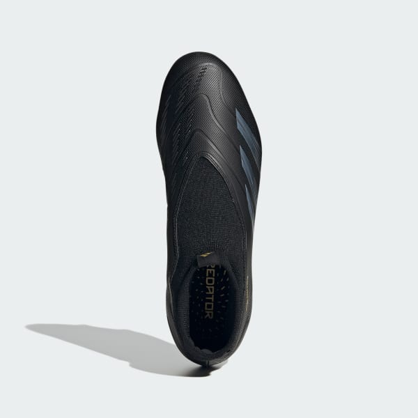 Svart Predator League Laceless Firm Ground Fotballsko