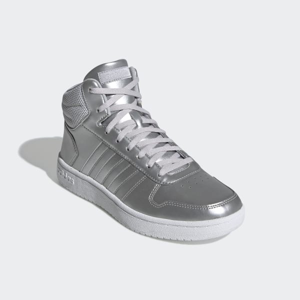 adidas Hoops 2.0 Mid Shoes - Silver 