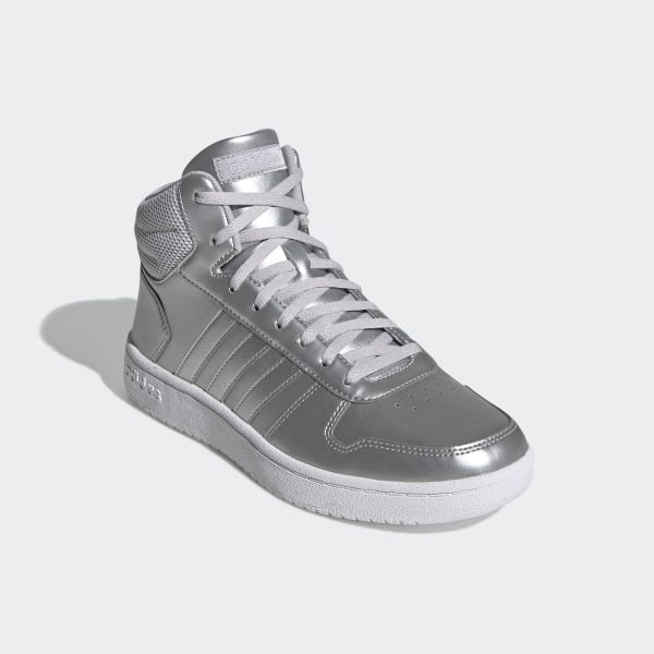adidas Hoops 2.0 Mid Shoes - Silver | adidas Turkey
