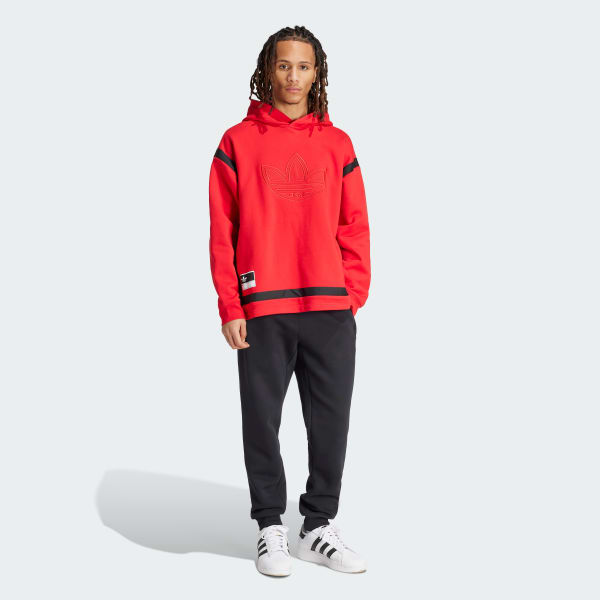 話題沸騰！☆アディダスメンズ☆PREMIUM CLASSIC STREET HOODIE adidas Premium Classic Street Hoodie - Red | Free Shipping