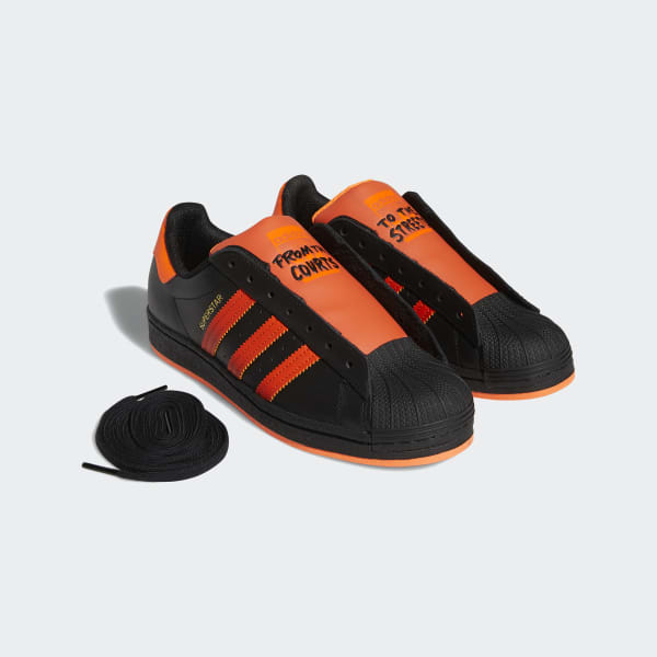 Adidas superstar deals sin cordones negras