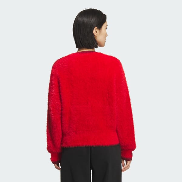 Rojo CHAQUETA DE PUNTO CRAFTED