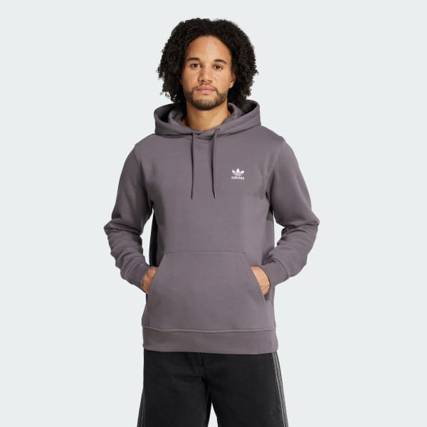 Grau Trefoil Essentials Hoodie