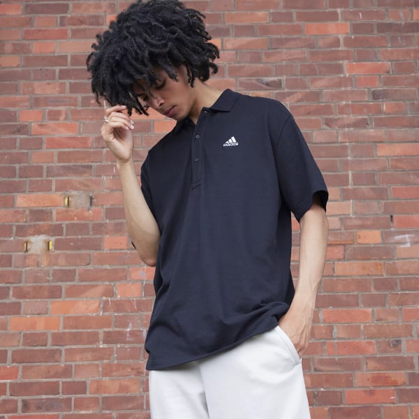 Black Piqué Polo Shirt Tee BX423
