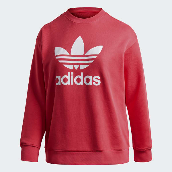 adidas Trefoil Crew Genser (store størrelser) Rosa adidas Trefoil Crew Genser (store størrelser) Rosa