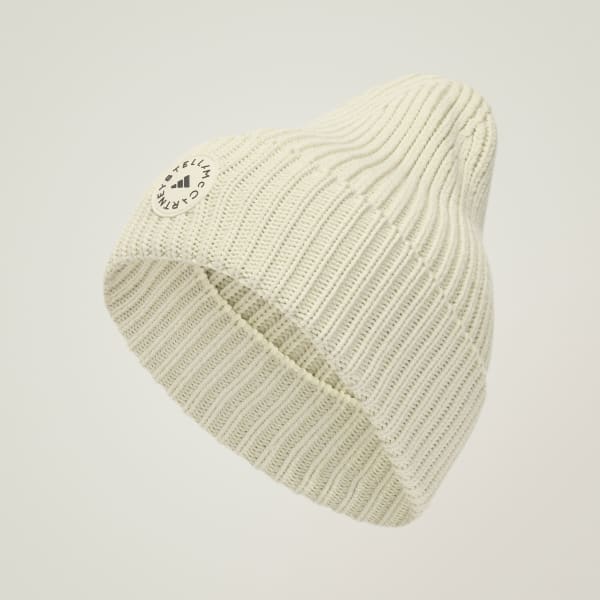 【極美品】Stella McCartney☆ポンポンニット帽☆ニット帽☆グレー ニット帽 レディース 帽子 ボンボンニット ミックス 手編み風