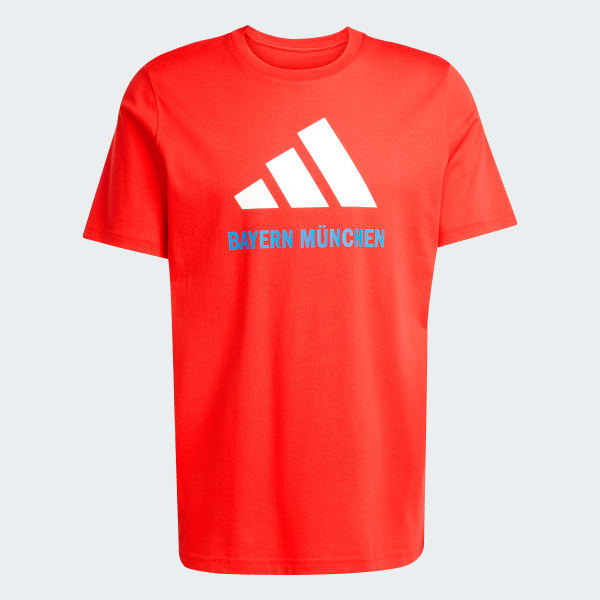 adidas FC Bayern Seasonal Graphic Tee - Red | Free Shipping