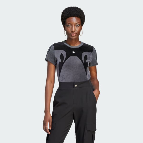Grey Slim Cut-Line Tee