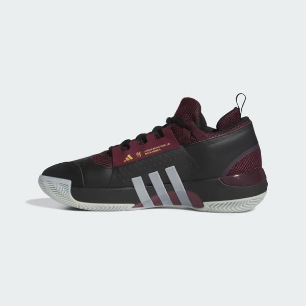 Adidas basketball shoes black and red hot sale