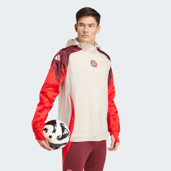 Beige FC Bayern Tiro 24 Pro Rain Top