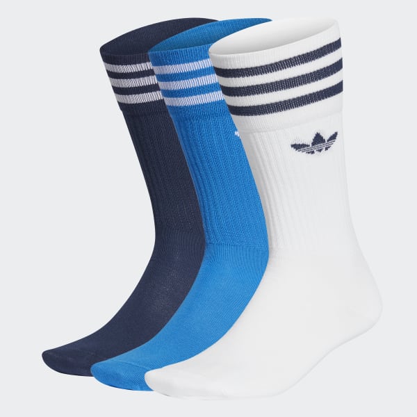adidas Solid Crew Sock 3 Pairs - White 