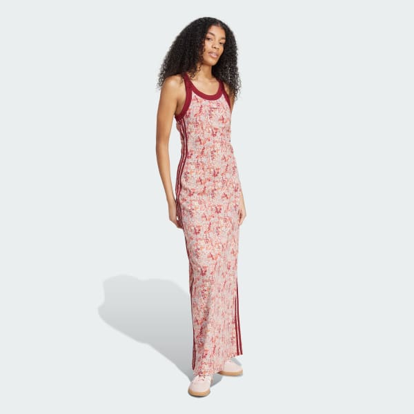Adidas adidas Originals x Liberty London Tonal Maxi Dress GLOBAL SHIPPING