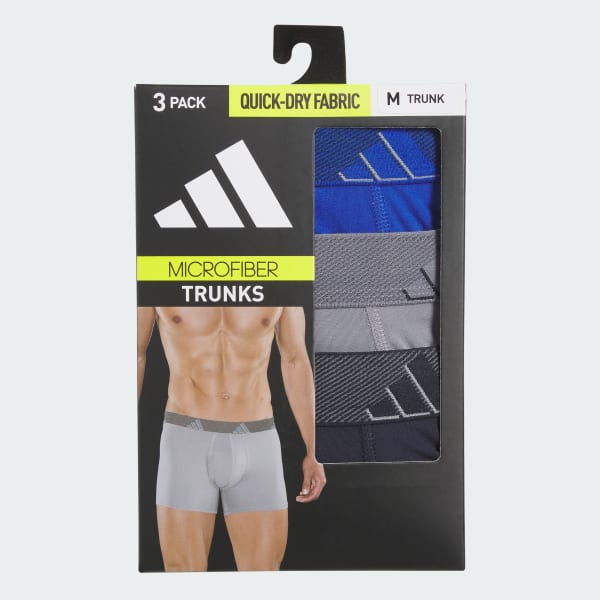 adidas Microfiber 3 Pack Trunk Underwear Blue Free Shipping with adiClub adidas US
