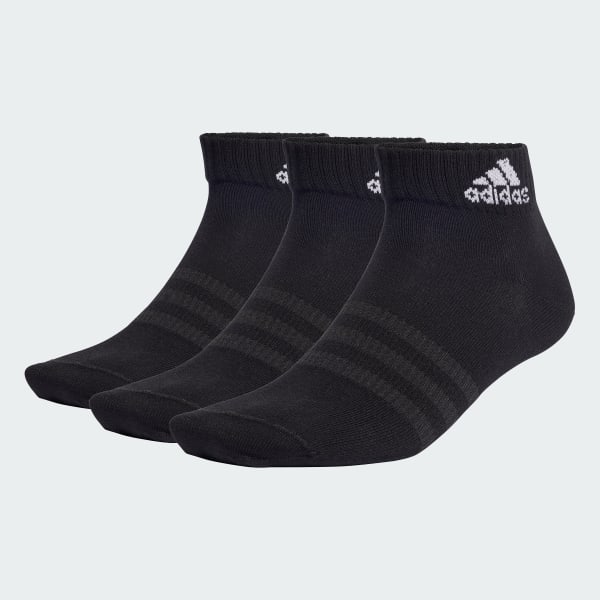adidas Thin and Light Sportswear Ankle Socks 6 Pairs - Black | adidas ...