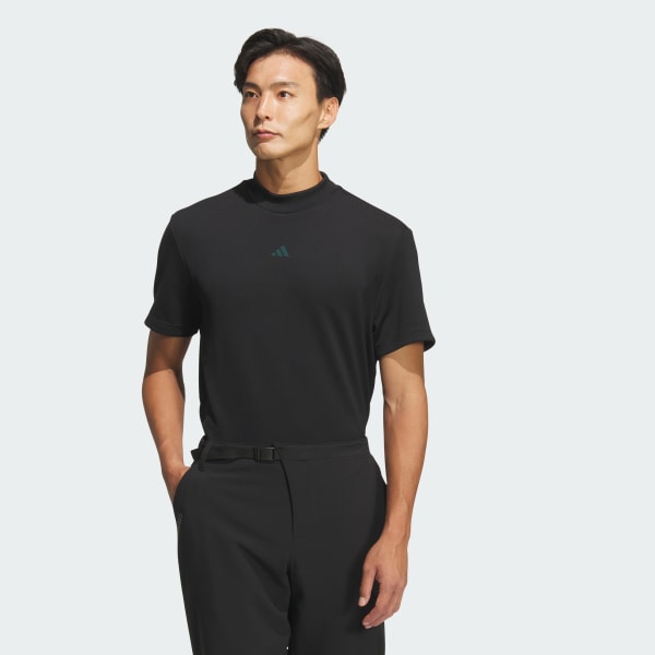 ブラック 【ゴルフ】コードカオス モックネック半袖シャツ