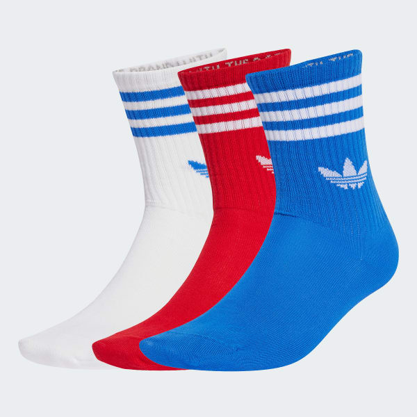 Rouge Chaussettes 3 bandes (3 paires)
