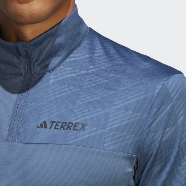 Niebieski Terrex Multi Half-Zip Long Sleeve Tee