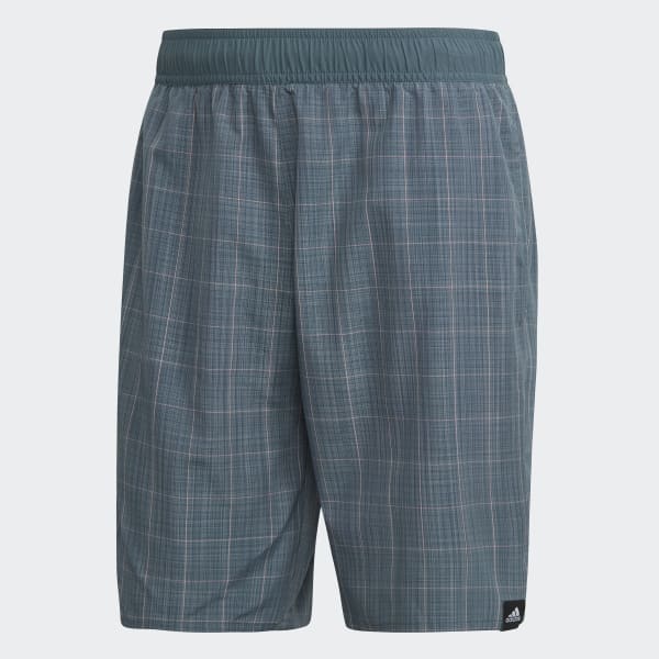 adidas check swim shorts