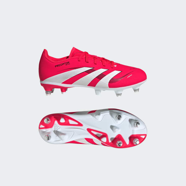 Red Predator League Soft Ground Boots Kids