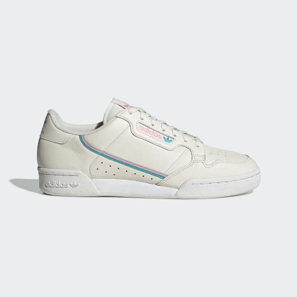 adidas continental 80 off white true pink