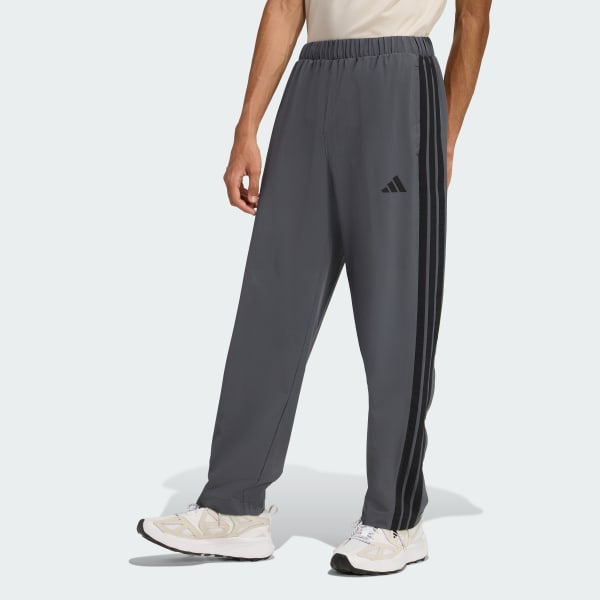 Grey 3-스트라이프 우븐 스냅 트랙 팬츠