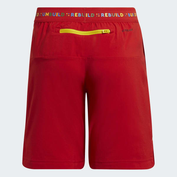 สีแดง กางเกงขาสั้นผ้าทอ adidas x LEGO® Play DB649