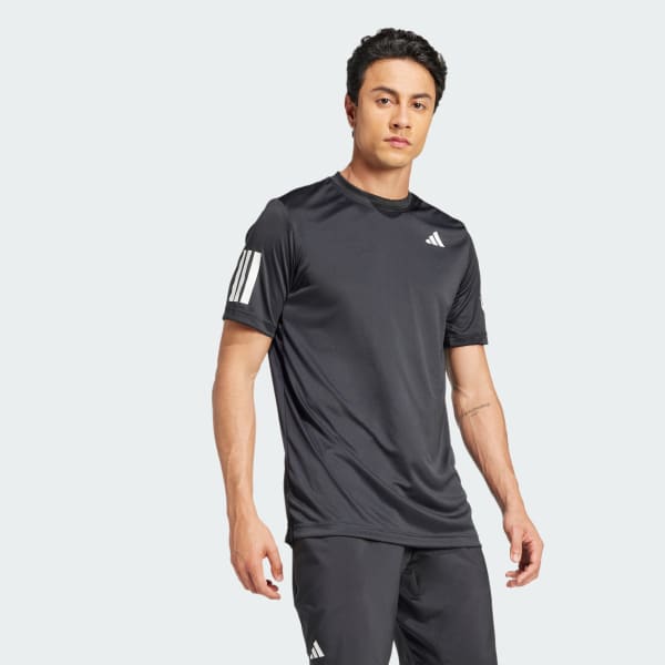 Zwart Club Tennis Climacool 3-Stripes T-shirt