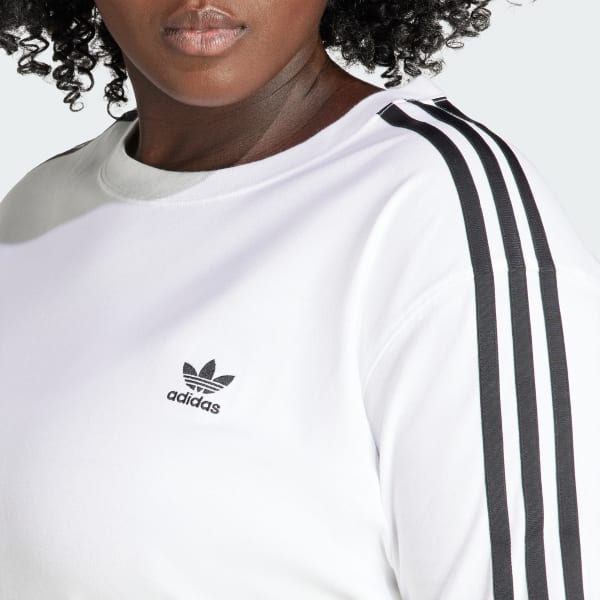 adidas 3 Stripes Baby T Shirt Plus Size White adidas Ireland