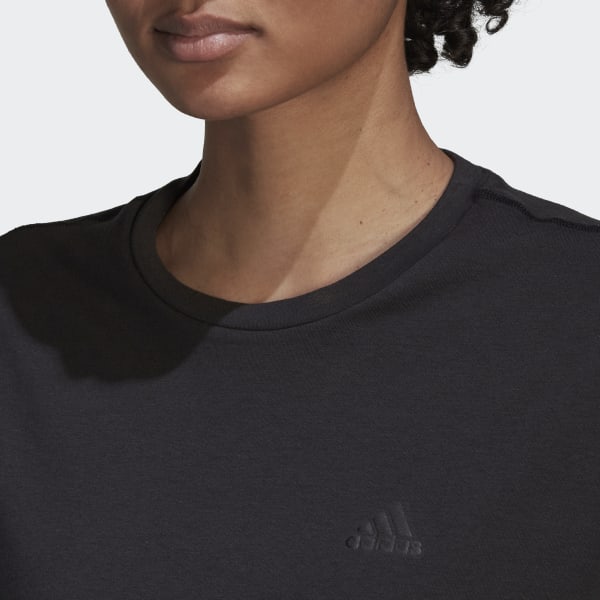 Preto T-shirt Made With Nature Run Icons SB405