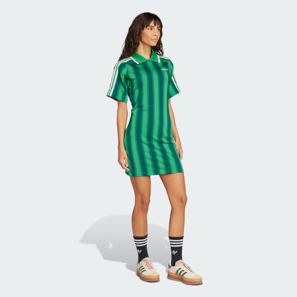 Green Soccer Inspired Graphic Dress