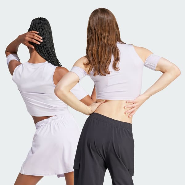 Roxo Camiseta Cropped All-Gender Express