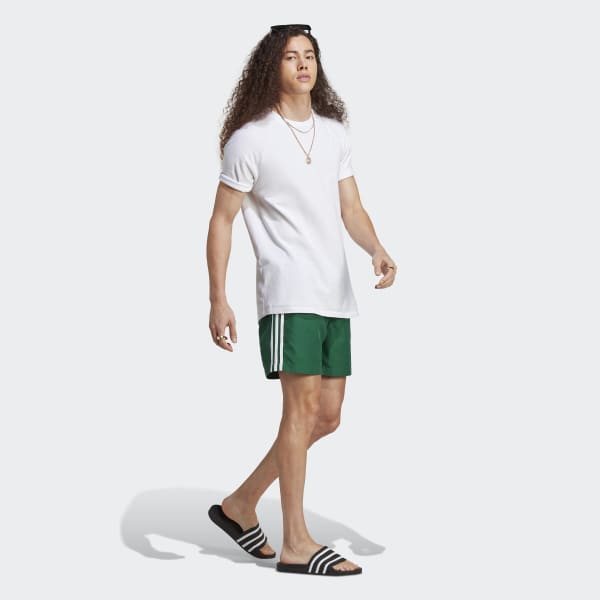 adidas Originals Adicolor 3-Stripes Swim Shorts - Green | Men's Swim |  adidas US