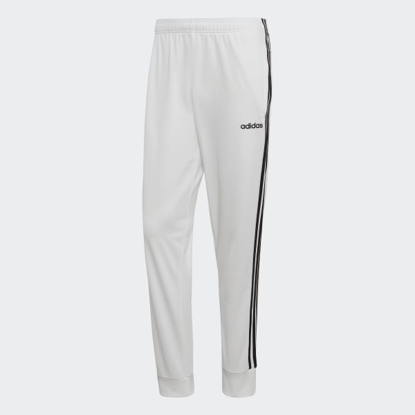 adidas Essentials 3-Stripes Tapered Tricot Pants - White | adidas Canada