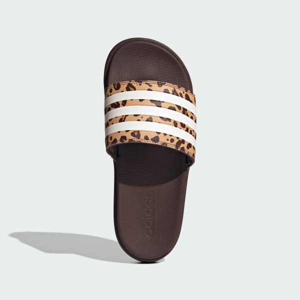 Brown Adilette Platform Slides