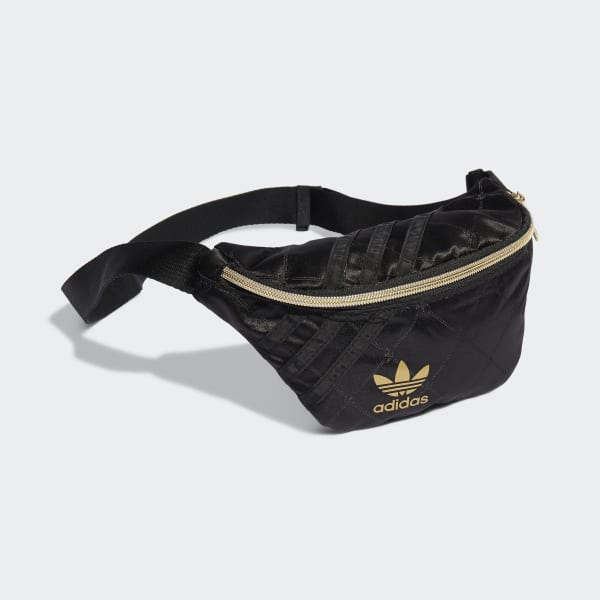 Adidas waist bag black gold sale