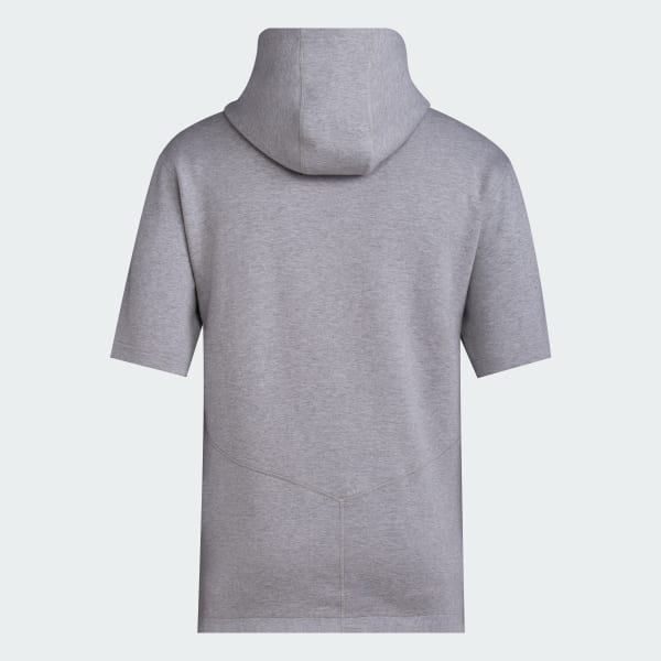 adidas Indiana Baseball Short Sleeve Hoodie Grey Men s