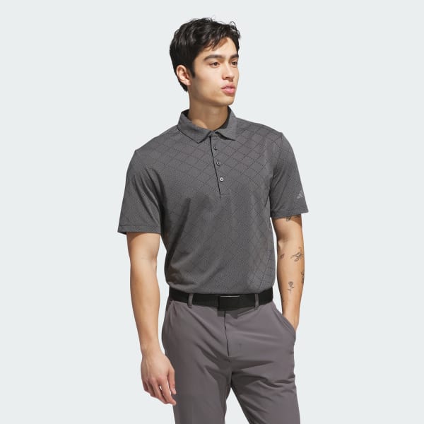 Xam Áo Polo Jacquard Ultimate365 Hoạ Tiết Răng Sói