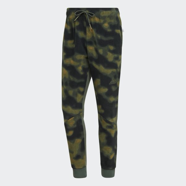 adidas Polar Fleece Nature Print Pants - Green | Men's Training | adidas US