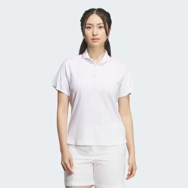 ホワイト 【ゴルフ】アルティメット365 ツアー クライマクール ジャカード 半袖 ポロシャツ