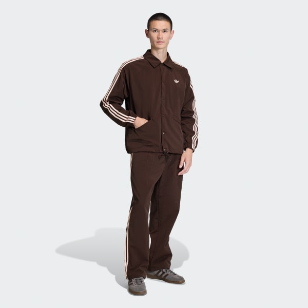 Brown 3-STRIPES COACH JACKET