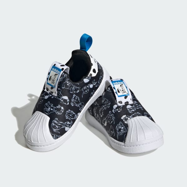 Preto Tênis Infantil adidas Originals x Disney 101 Dálmatas Superstar 360