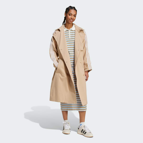 Beige Adicolor Trench Coat Twill