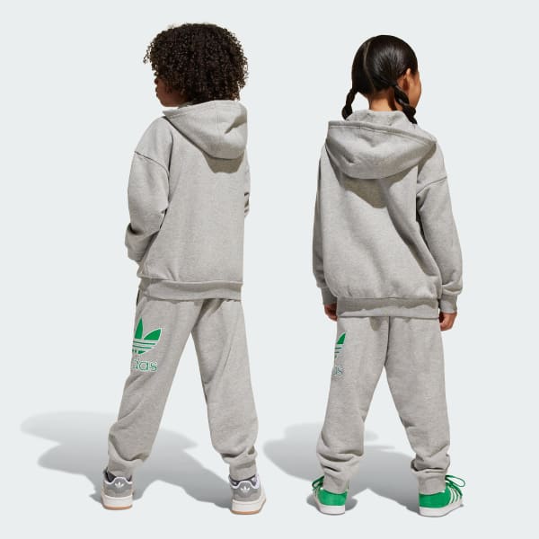 Gris Conjunto de Polerón con Capucha Big Logo Kids