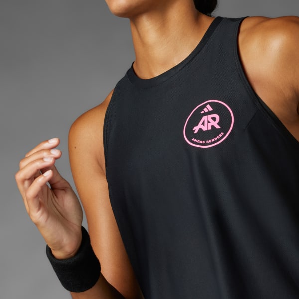 Black Own the Run adidas Runners Tank Top