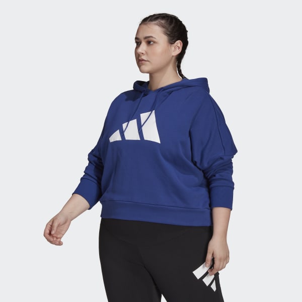 Blau adidas Sportswear Future Icons Hoodie – Große Größen EMI53