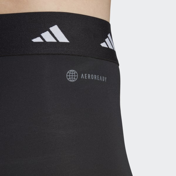 adidas Training Techfit 3 stripe leggings in black