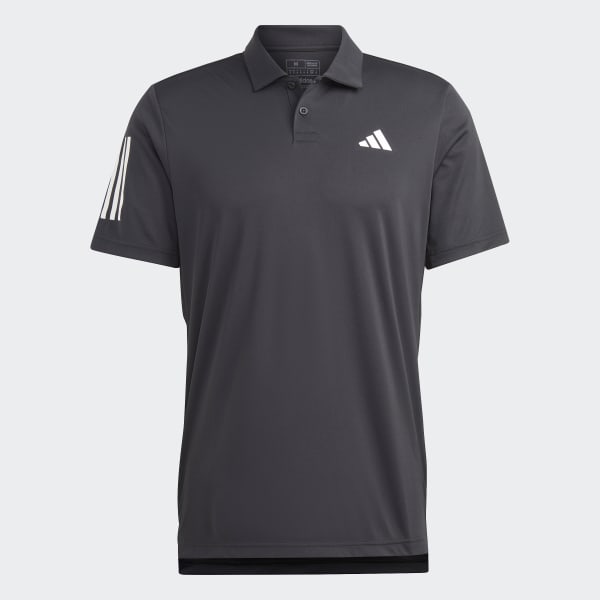 zwart Club 3-Stripes Tennis Poloshirt